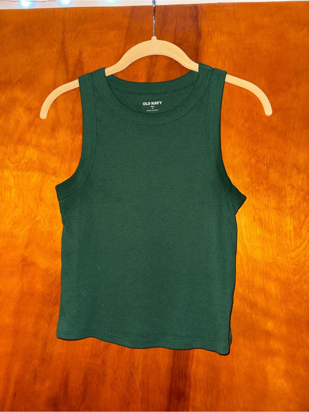 Old Navy Women's Forest Green Ribbed Tank